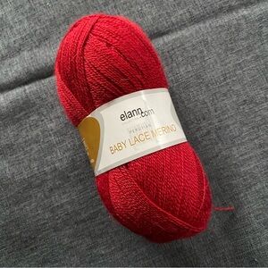 Elann Peruvian Baby Lace Merino Yarn in Red